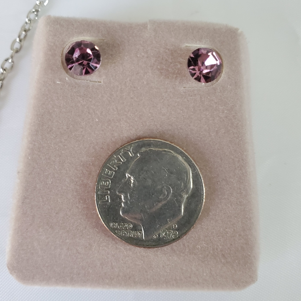 Purple Turtle necklace & Stud earrings Purple - Picture 4 of 8